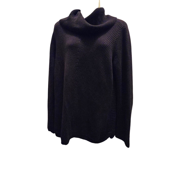 Talbots Classic Black Cowl Neck Sweater - Picture 1 of 5